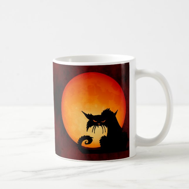Mug Black Cat Orange Moon (Droite)