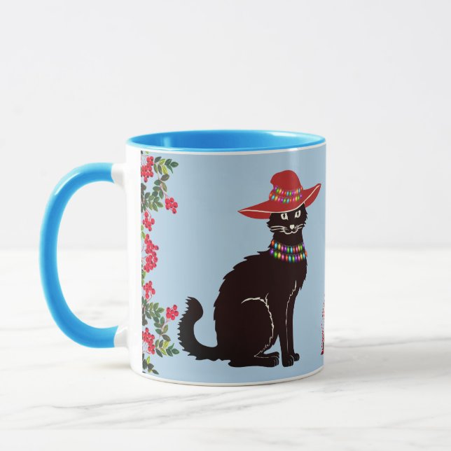 Mug Black Cat X-mas (Gauche)