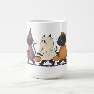 Mug Black Cats Halloween Trick or Treat Cute Spooky