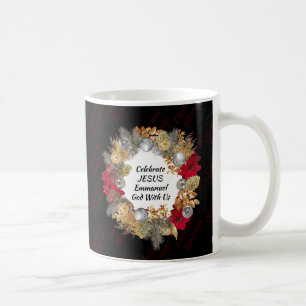 Mug Black Christmas Wath JESUS Monogramme