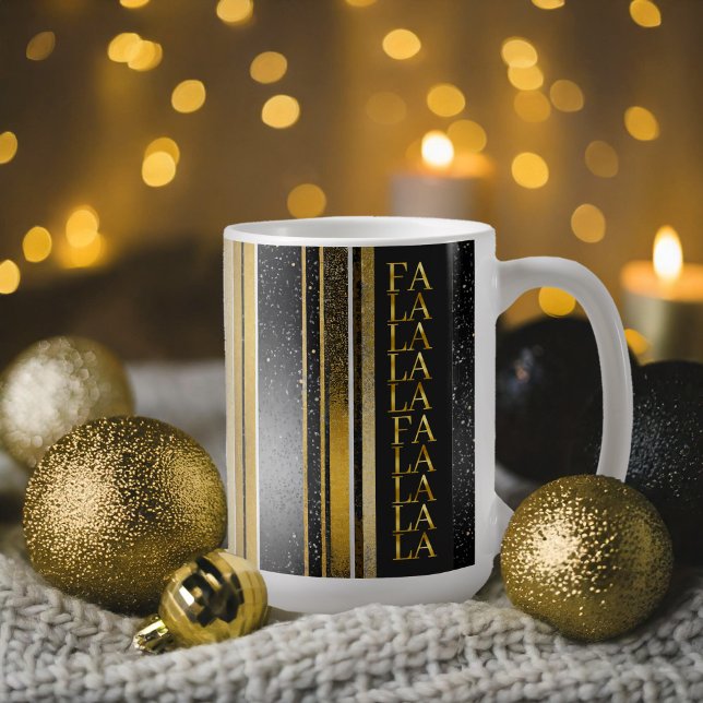 Mug Black Gold Fa Noël La La Motif#27 ID1009 (Créateur téléchargé)