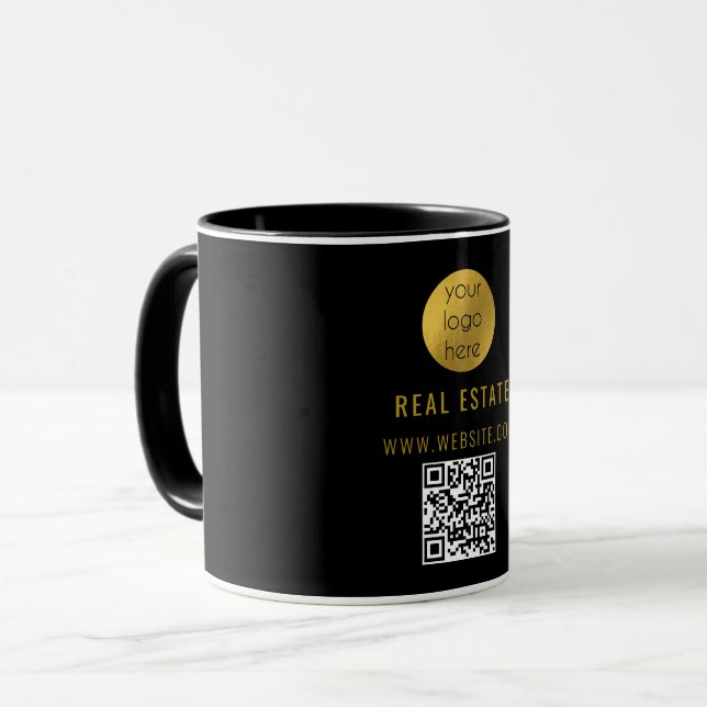 Mug Black Gold Professional Real Agent Business (Devant gauche)