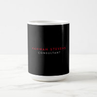 Black Grey Red Professional Moderne Votre nom