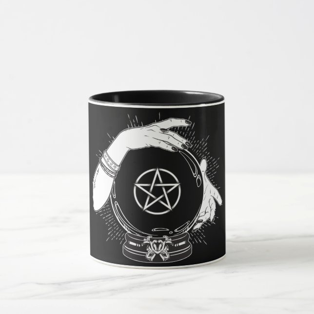 Mug Black Mystic Fortune Teller Mystical Crystal Ball (Centre)