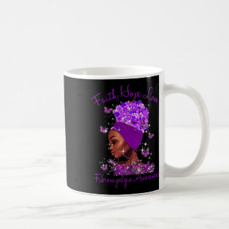 Mug Black Queen Faith Hope Love Purple Fibromyalgia Aw