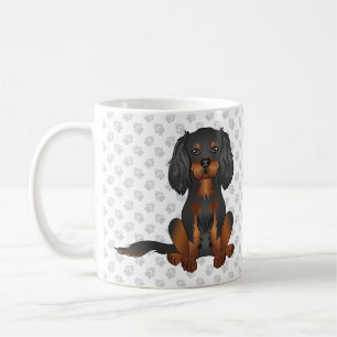 Mug Black & Tan Cavalier King Charles Spaniel & Paws