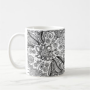Mug black & white pattern
