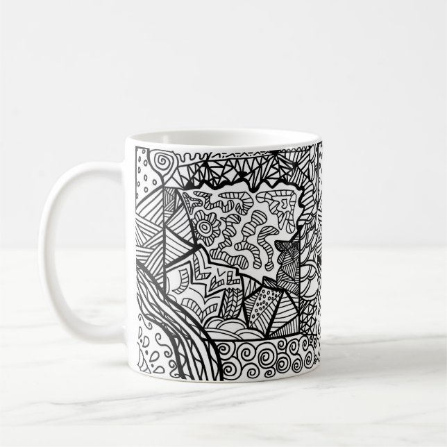 Mug black & white pattern (Left)