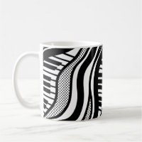 Black White Piano Polka Vagues de musique
