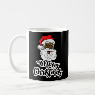 Mug Black Wing Père Noël Joyeux Africain Américain Pèr