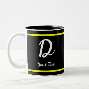 Mug Black with letter D
