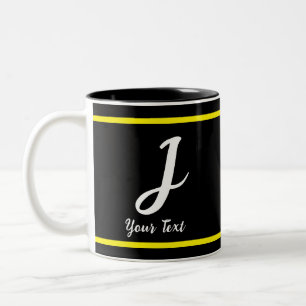 Mug Black with letter J