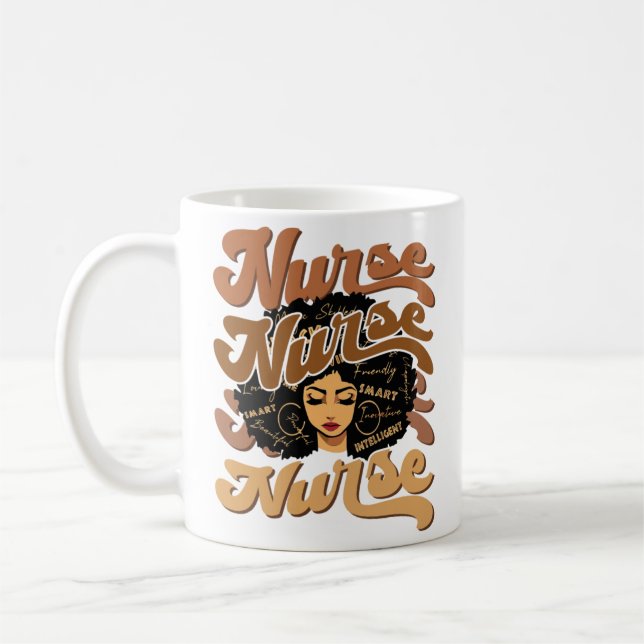 Mug Black Woman Afro Nurse African American Nurse (Gauche)