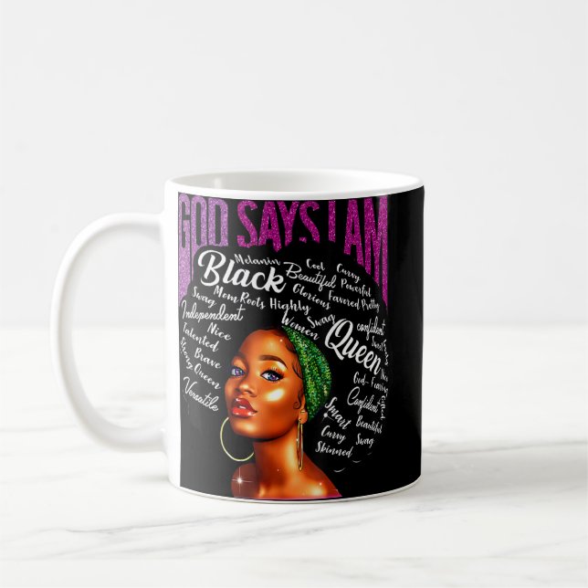Mug Black Woman God Say I Am African American Lady Bla (Gauche)