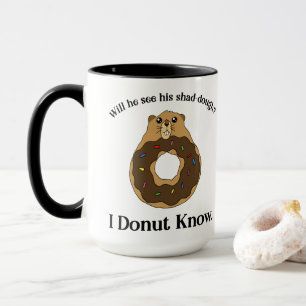 Mug Blague drôle de donut pour le jour de la marmotte