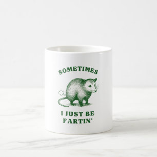 Mug Blague sur les pets de possum – Parfois je fais ju