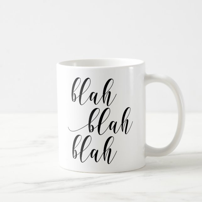 Mug Blah Blah Blah Blah ! Musique de typographie de sc (Droite)