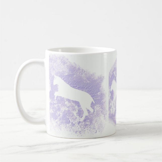 Mug blanc avec conception hippique (Gauche)