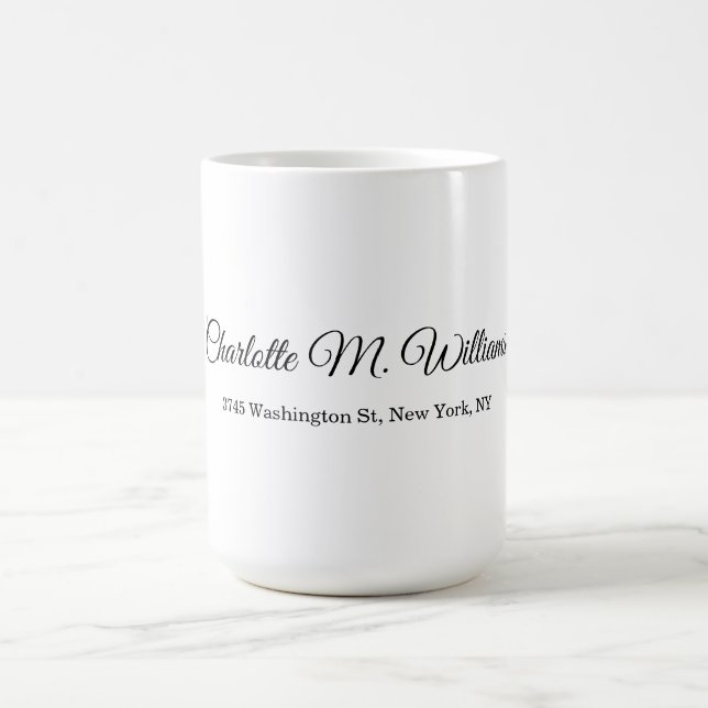 Mug Blanc clair minimaliste professionnel moderne (Centre)