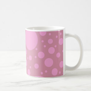 Mug Blanc Classique 325 ml  Points Rose Bleu Blanc