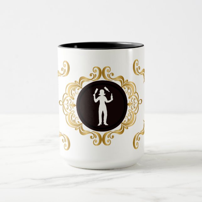 Mug blanc en silhouette blanche (Centre)