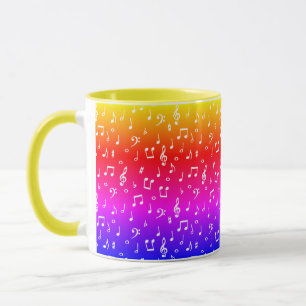 Mug blanc et arc-en-ciel Musical