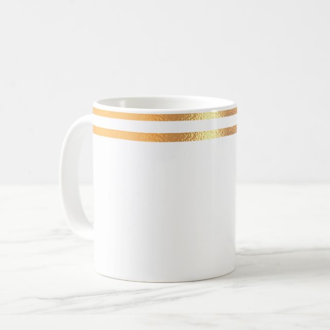 Mug blanc et doré (Devant gauche)