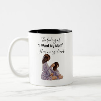 Mug blanc et noir pour maman avec un logo mignon