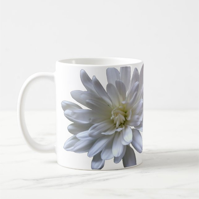 Mug Blanc floral blanc marguerite blanc maman blanche  (Gauche)