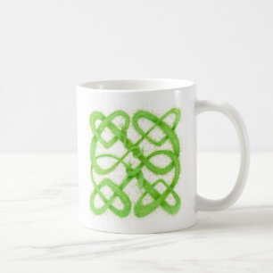 Mug Blanc GREEN CELTIC KNOT