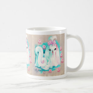 Mug Blanc maltais mignon de chiot