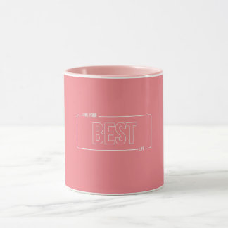 Mug Blanc Minimaliste Vivez Votre Meilleure Musique De
