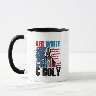 Mug Blanc rouge et Saint-Pape Léon XIV, 4 juillet