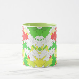 Mug Blanc Vert Rouge Jaune NOËL