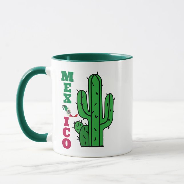 Mug Blanc Vert Rouge Mexique Drapeau Mexique Musique,  (Gauche)