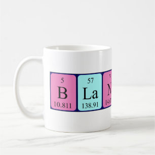 Mug Blandine nom de table périodique muette
