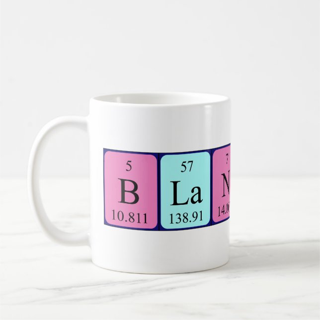 Mug Blandine nom de table périodique muette (Gauche)