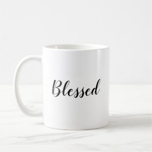 Mug Blessé noir blanc texte personnalisé texte mignon
