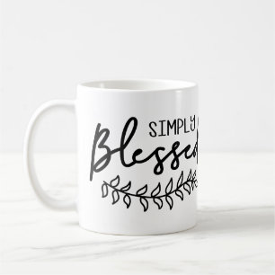 Mug Blessed Christian Citation Modern Farmhouse - Ajou