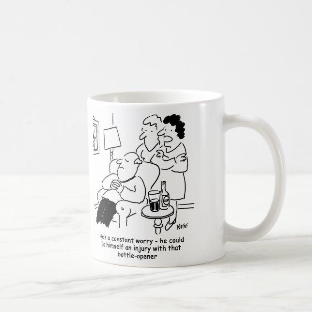Mug Blessure avec un ouvre-bouteille (Droite)