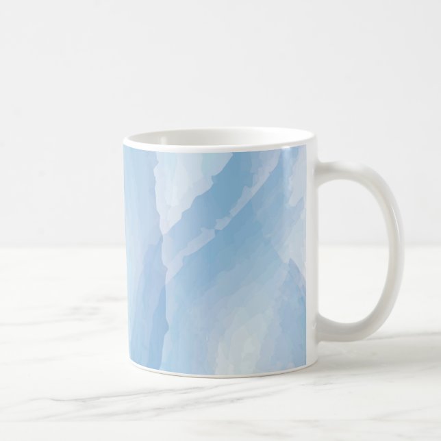 Mug Bleu, abstrait, cool couleur de l'eau brosse art (Droite)