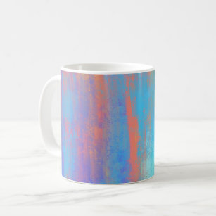 Mug Bleu Abstrait et orange