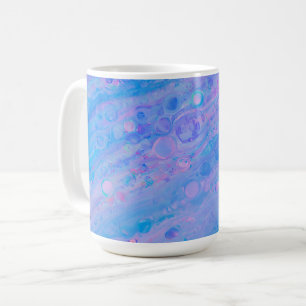 Mug Bleu Abstrait et rose bulle sirène Océan