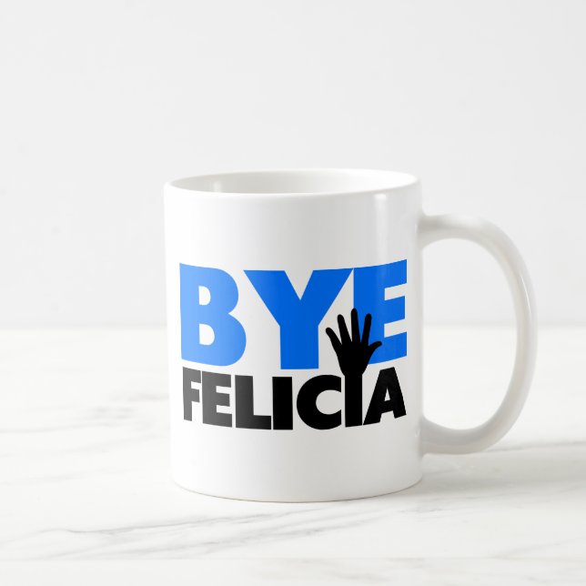 Mug Bleu audacieux de Felicia de vague secondaire de (Droite)