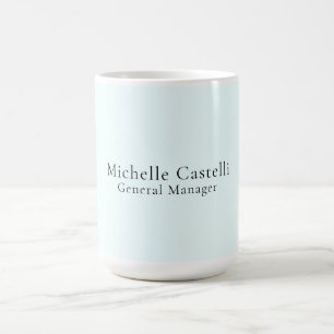 Mug Bleu Azur Professionnel Unique Classique Simple