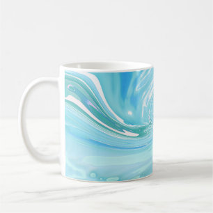 Mug Bleu Beachy Abstrait acrylique pour