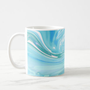 Mug Bleu Beachy Abstrait acrylique pour