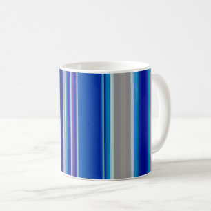 Mug Bleu Beige et Rayures Lavande