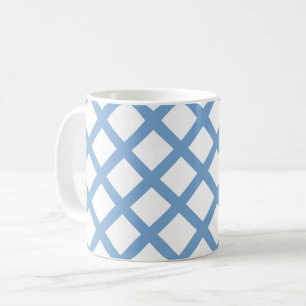 Mug Bleu Blanc Arlequin Diamond Motif