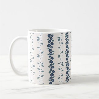 Mug Bleu blanc mignon Ferme Motif rustique